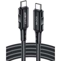 Kábelek - Adapterek ACEFAST C4-03 - Type-C (USB-C) / Type-C (USB-C) fekete szövet kábel, 2m, 5A