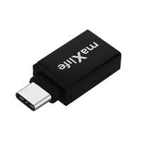 Kábelek - Adapterek Adapter: MaxLife - USB / TYPE-C (USB-C), fekete adapter