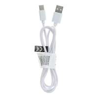 Kábelek - Adapterek Kábel: Type-C (USB-C) / USB fehér adatkábel, 1 m (8 mm hosszúságú véggel)