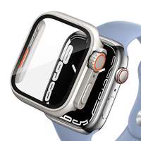 Okosóra védő tok - Tech-Protect Defense360 - ezüst/narancs műanyag/üveg védő tok Apple Watch 4 / 5 / 6 / SE / SE 2 / SE 3 (44mm) okosórához