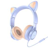 Tokgalaxis Headset: HOCO W36 - kék vezetékes fejhallgató (3,5 mm jack)