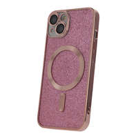 iPhone Telefontok iPhone 14 Pro - Glitter Chrome - MagSafe kompatibilis pink / átlátszó szilikon tok