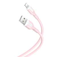 Kábelek - Adapterek Kábel: XO NB212 - USB / Lightning pink kábel, (2,1A) 1m