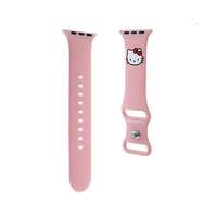 Apple Watch Okosóra kiegészítők Apple Watch Series 4/5/6/7/8/9/SE (38-40-41mm) okosóra szíj - Hello Kitty - pink szilikon szíj