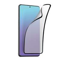 Üvegfólia Xiaomi Redmi A4 5G - full glue, flexibilis fólia fekete kerettel