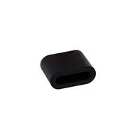 Porvédő kupak - Type-C (USB-C) csatlakozóra - fekete, szilikon (5db)