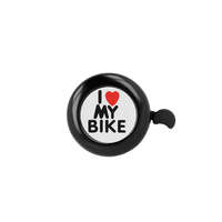 Biciklis kiegészítő: Forever - I love my bike - kerékpár csengő, fekete