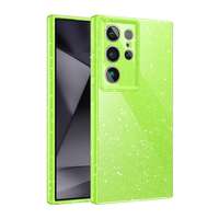 Samsung Galaxy S23 Ultra telefontok - Larte shiny - neon zöld csillámos hátlap tok