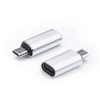 Kábelek - Adapterek Adapter: TYPE-C - Micro USB ezüst adapter