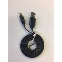 Kábelek - Adapterek Kábel: Univerzális micro usb fekete adatkábel fém csatlakozóval