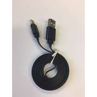 Adatkábel: Univerzális micro usb fekete adatkábel fém csatlakozóval