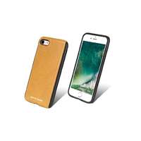 IPhone 7 / 8 / SE 2020 telefontok - Pierre Cardin Bőr / Szilikon Tok Sárga (8719273129494)