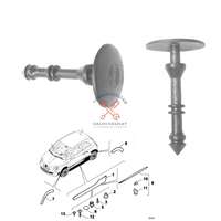  Patent ajtó burkolat rögzítő /Fiat 500 / (10db)
