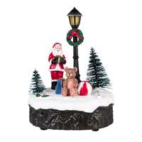 Livarno Home Livarno Home HG11724B Santa Claus karácsonyi falu világítással és zenével, 3 LED-del, 9,6 x 5,8 x 13,1 cm