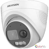  Hikvision DS-2CE72DF3T-PIRXOS-2,8 mm, Kültéri térfigyelő kamera, ColorVu 2MP, A kamera PIR-rel és beépített riasztóval, 2,8 mm objektív, Fehér fény 20m, Audio (DS-2CE72DF3T-PIRXOS(2.8mm))