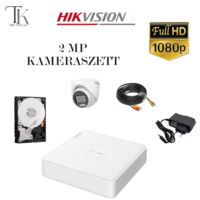  Hikvision 2MP-es éjjel nappal színes 1 domekamerás rögzítő rendszer + 500GB HDD