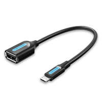 Vention Vention micro USB-B 2.0/M -> USB-A/F, 0,15m, (OTG, fekete, PVC), kábel