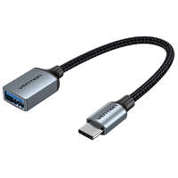 Vention Vention USB-C 3.0/M -> USB-A/F,0,15m, (OTG,szürke, alu), kábel