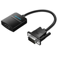 Vention Vention VGA -> HDMI/ Micro USB-B/F /3.5mm/F, (fekete), 0,15m, konverter