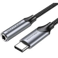 Vention Vention USB-C/M -> 3.5mm/F , (fülhallgató, alu,szürke), 0,1m, kábel