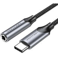 Vention Vention USB-C/M -> 3.5mm/F , (fülhallgató, alu,szürke), 1m, kábel