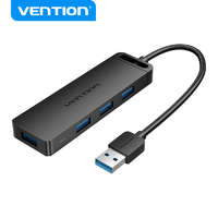 Vention Vention USB 3.0 (táppal, 4-Portos, fekete), 0,15m, Hub