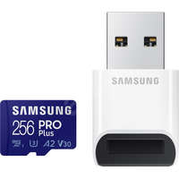 Samsung SAMSUNG SD kártya PRO PLUS 256GB, olvasóval (Blue Wave)