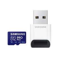 Samsung SAMSUNG SD kártya PRO PLUS 512GB, olvasóval (Blue Wave)