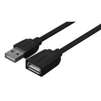 Vention Vention USB-A 2.0/M -> USB-A 2.0/F (hosszabbító,PVC,fekete), 0,5m, kábel