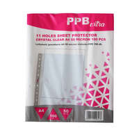 Ppb Genotherm lefűzhető, A4, 50 micron víztiszta PPB Extra 100 db/csomag,