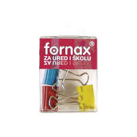 Fornax Binderkapocs 25mm, BC-31, 4 db műanyag dobozban, Fornax színes