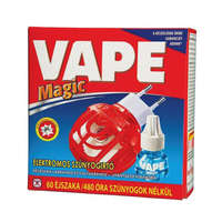 Vape Szúnyogriasztó elektromos készülék lapkához&folyadékhoz+szúnyogirtó folyadék 60 éj Magic VAPE