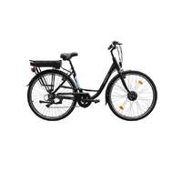 Neuzer Neuzer Zagon női 17 E-Trekking MXUS matt fekete/kék pedál szenzoros elektromos kerékpár