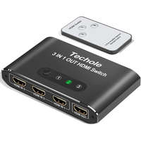 Techole Techole HS301 4K HDMI Kapcsoló és Elosztó 3-ból 1-be IR Távirányítóval