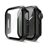 TAURI TAURI 2 db (Fekete) Kemény Tok Apple Watch Series 7 41mm Modellekhez