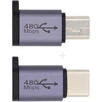 LP USB2.0 Mikro Female-Mini USB Type-C Male Átalakító