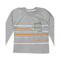 Hosszú ujjú fiú felső, szürke, 110