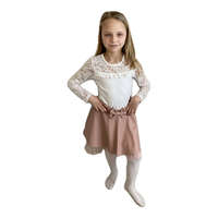  Műbőr kislány szoknya, rózsaszín, 164