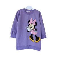 Minnie egér mintás lány hosszított pulóver / tunika, lila, 5-6 év