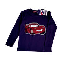 Autós "simis" kisfiú felső, sötétkék, 4/5 év