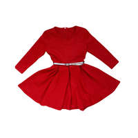  Nyomott mintás ruha, piros, 116