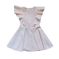 Csipkés lány egész ruha, barack, 140