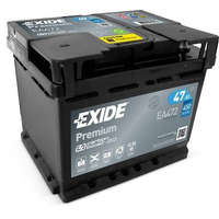 Exide Exide Premium 12V 47Ah 450A jobb+ autó akkumulátor (EA472)