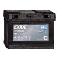 Exide Exide Premium 12V 61Ah 600A jobb+ autó akkumulátor (EA612)