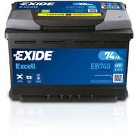 Exide Exide Excell 12V 74Ah 680A Jobb+ Akkumulátor (EB740)