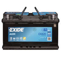 Exide Exide Start-Stop AGM 12V 82Ah 800A jobb+ Autó Akkumulátor (EK820)