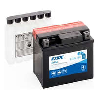Exide Exide YTX5L-BS 12V 5Ah 70A AGM jobb+ motorkerékpár akkumulátor - 504012