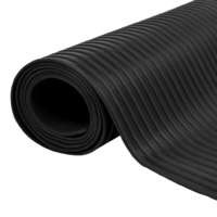 vidaXL vidaXL Csúszásgátló széles bordás gumi padlószőnyeg 2 x 1 m