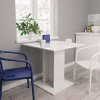 vidaXL vidaXL magasfényű fehér szerelt fa étkezőasztal 80 x 80 x 75 cm