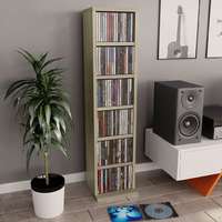 vidaXL vidaXL sonoma-tölgy színű szerelt fa CD-szekrény 21 x 20 x 88 cm